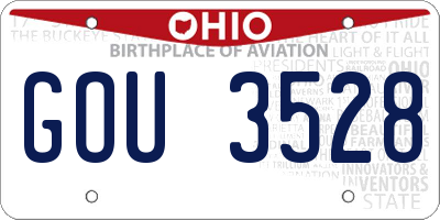 OH license plate GOU3528
