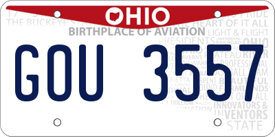 OH license plate GOU3557