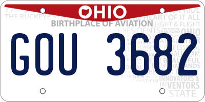 OH license plate GOU3682
