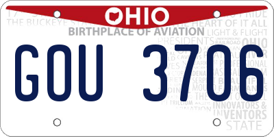 OH license plate GOU3706