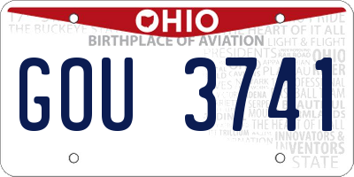 OH license plate GOU3741