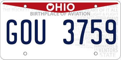 OH license plate GOU3759