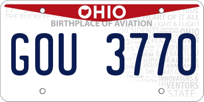 OH license plate GOU3770