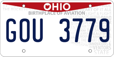 OH license plate GOU3779