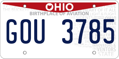 OH license plate GOU3785