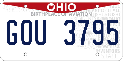 OH license plate GOU3795