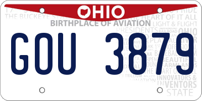 OH license plate GOU3879