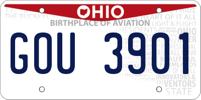 OH license plate GOU3901