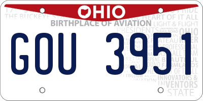 OH license plate GOU3951