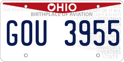 OH license plate GOU3955