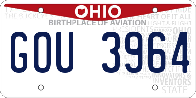 OH license plate GOU3964