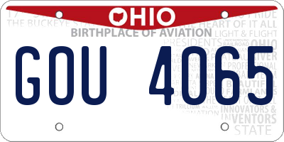 OH license plate GOU4065
