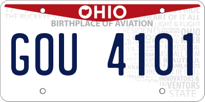 OH license plate GOU4101