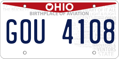 OH license plate GOU4108