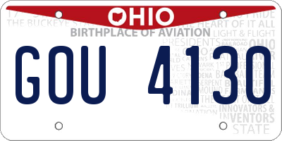 OH license plate GOU4130