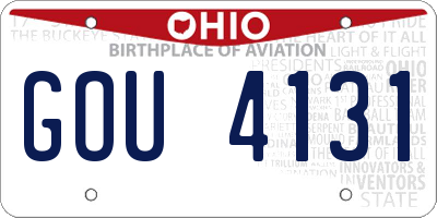 OH license plate GOU4131