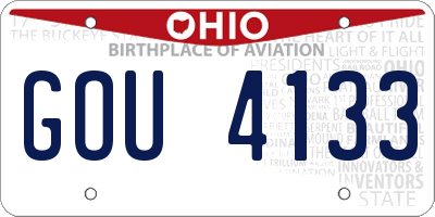 OH license plate GOU4133
