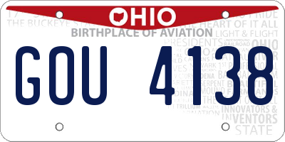 OH license plate GOU4138