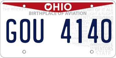 OH license plate GOU4140