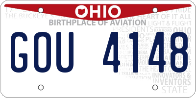 OH license plate GOU4148