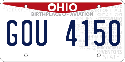 OH license plate GOU4150