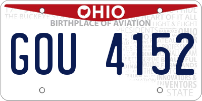 OH license plate GOU4152