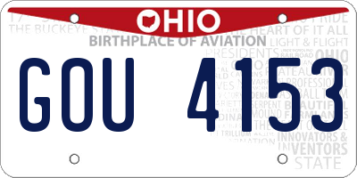 OH license plate GOU4153