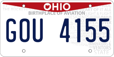 OH license plate GOU4155