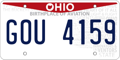 OH license plate GOU4159