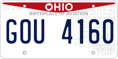 OH license plate GOU4160