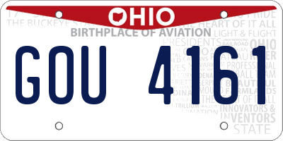 OH license plate GOU4161