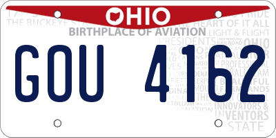 OH license plate GOU4162