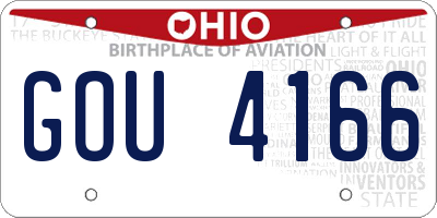 OH license plate GOU4166