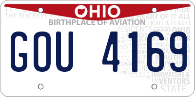 OH license plate GOU4169
