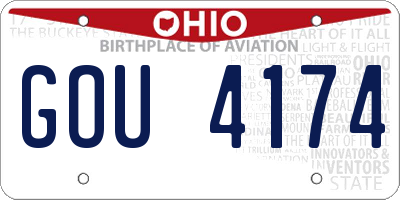 OH license plate GOU4174