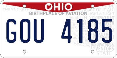 OH license plate GOU4185