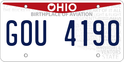 OH license plate GOU4190