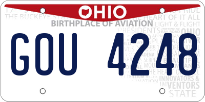 OH license plate GOU4248