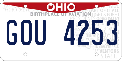 OH license plate GOU4253