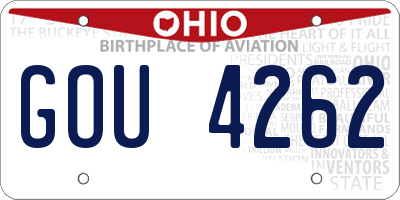 OH license plate GOU4262