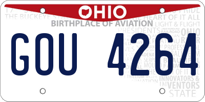 OH license plate GOU4264