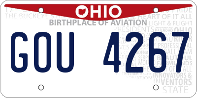 OH license plate GOU4267