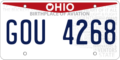 OH license plate GOU4268