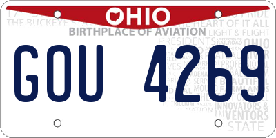 OH license plate GOU4269