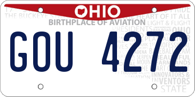 OH license plate GOU4272