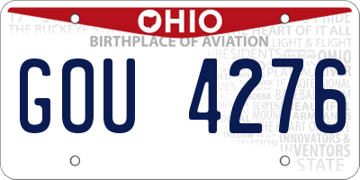 OH license plate GOU4276