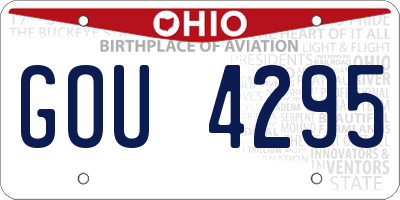 OH license plate GOU4295