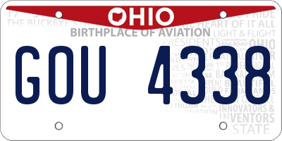 OH license plate GOU4338