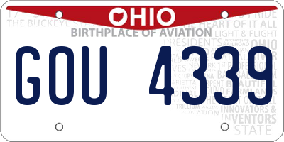 OH license plate GOU4339