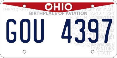 OH license plate GOU4397